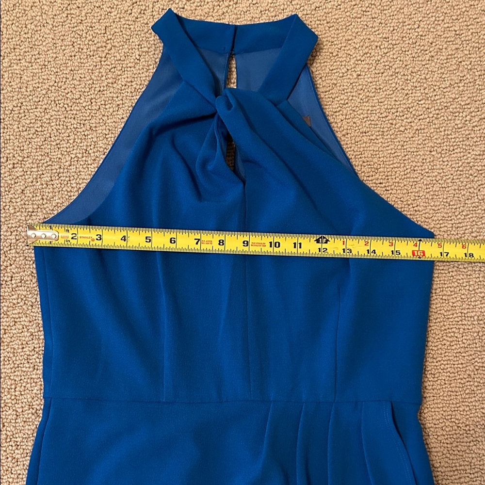 Julia Jordan Elegant Blue Halter Dress